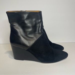 & Other Stories Leather Wedge Heel Booties